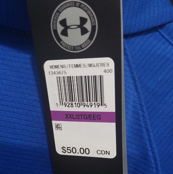Under Armour Heatgear Polo Tour Shirt Blue size XXL - Picture 4 of 4